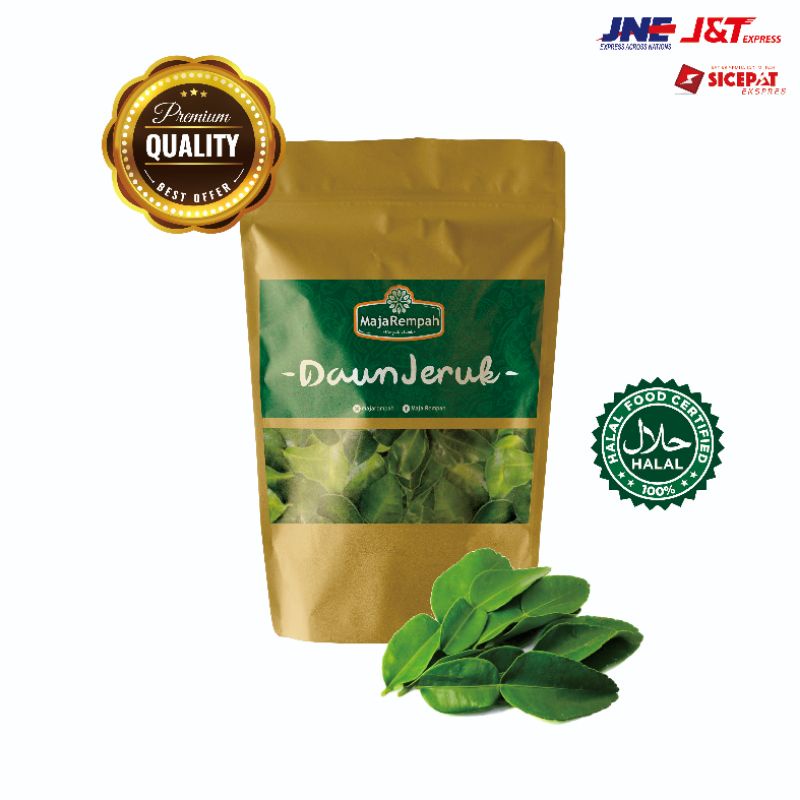 

Daun jeruk kering oven utuh /kaffir lime bay daun jeruk bumbu masak