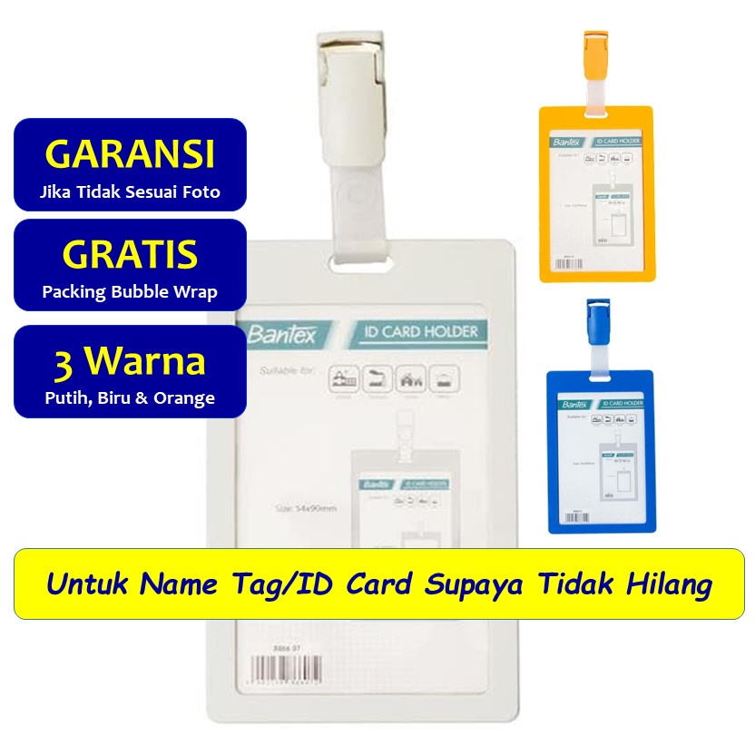 Gantungan Tempat Kartu Id Card Edikat Name Tag Tage Take Text Holder Pria Kantor Bumn Bri Indomaret 