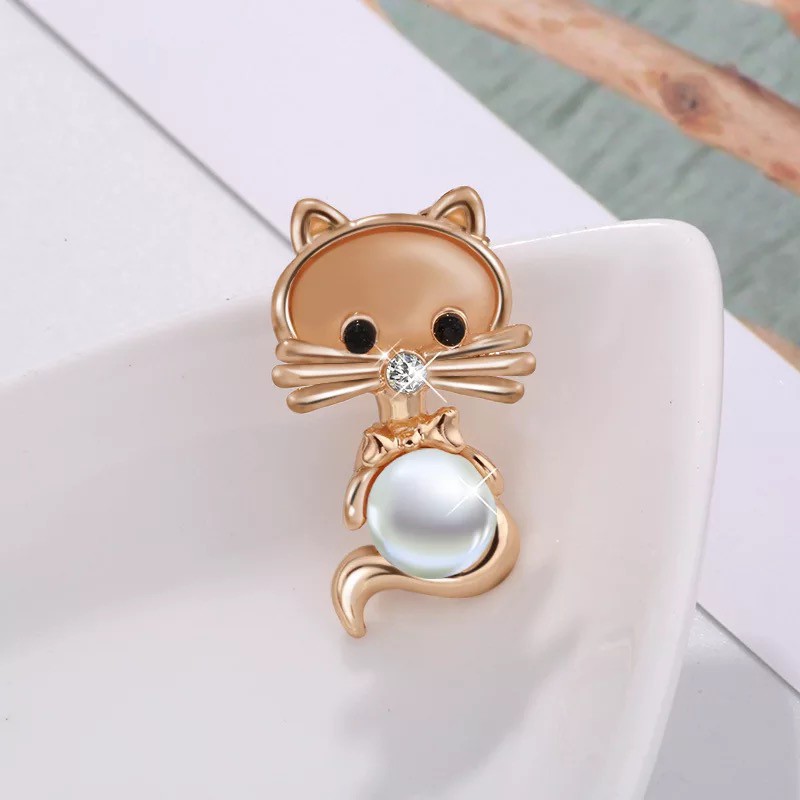 Hot Sale Korea Indah Bros Kristal Swan Bouquet Mutiara Cinta Bros High-end Opal Bunga Busur Bros Mode semua pertandingan Aksesoris-17#