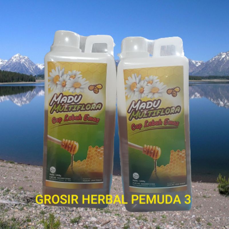 

Madu Multiflora cap lebah emas 1kg