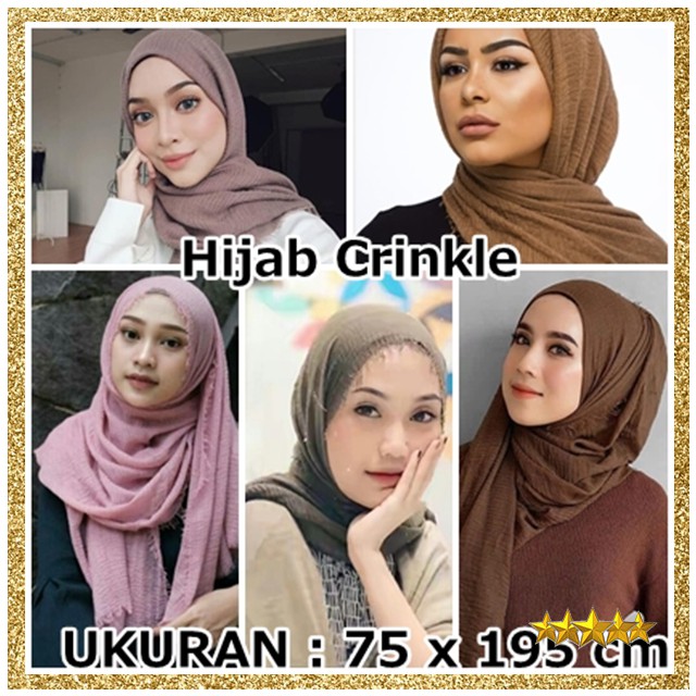 PASHMINA CRINKLE SHAWL PREMIUM / JILBAB PASMINA CRINKLE / HIJAB CRINCLE - A39