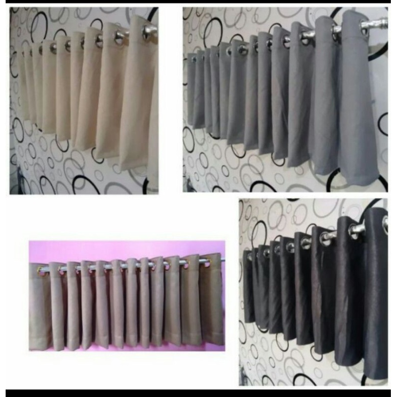 Gorden Poni saja atas pintu dan jendela pendek model ring hordeng panjang 3 meter topi gorden mewah 