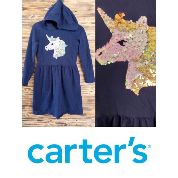 DRESS HOODIE SEQUUN ANAK CEWEK CARTERS KIDS MRC 0117