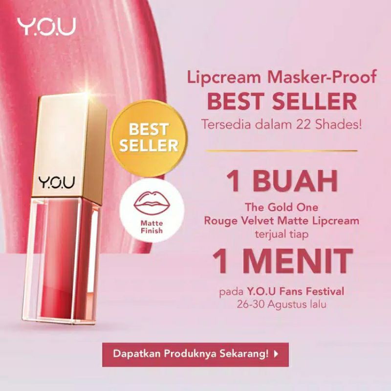 YOU The Gold One Rouge Velvet Matte Lip Cream 4.5 g