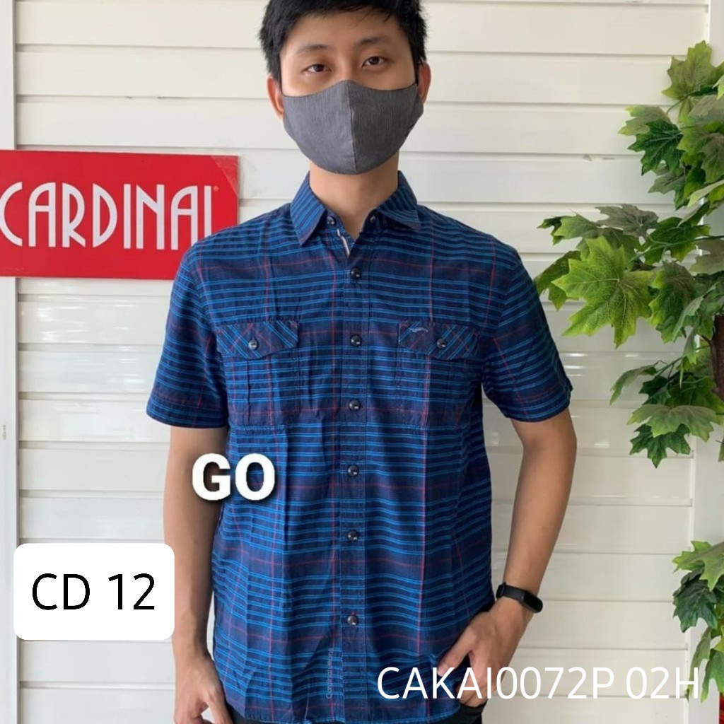 BB CIP CARDINAL KEMEJA CASUAL SLIMFIT Hem Pria Baju Cowok Pakaian Pria