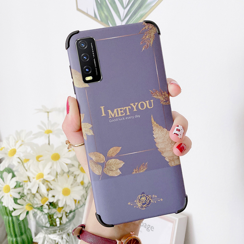 Kesing Ponsel Vivo Y20s Y12s Phone Case 2020 Ins New Romantic Flowers Purple Color Casing Silicone Shockproof Soft Cover For Vivo Y20s Kasing Hp Shopee Indonesia