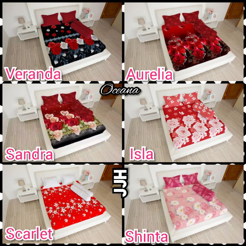 Sprei Lady Rose Veranda/ Aurelia/ Sandra/ Isla/ Scarlet/ Shinta Ukuran 160x200 atau 180x200