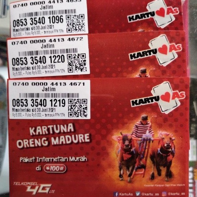 Kartu Perdana AS Madura (Kartuna Oreng Madure)