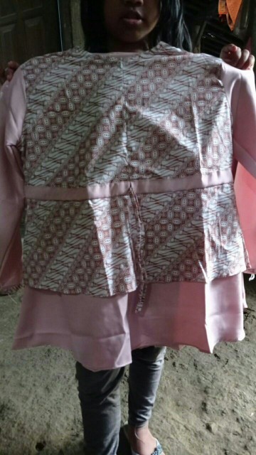 Batik Wanita Asj Sa Hrb026 Kenongo Kemeja Tosca Pendek Size M L Xl