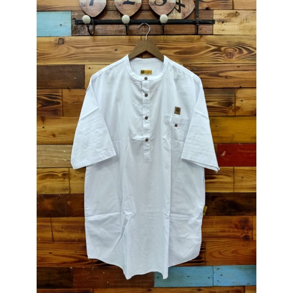 Gamis Kurta Putih Jumbo Al Amwa Premium Terbaru Size XXL-XXXL-XXXXL
