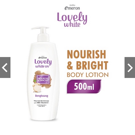 EMERON LOVELY Hand &amp; Body Lotion Botol 500ML white pearl / bengkoang