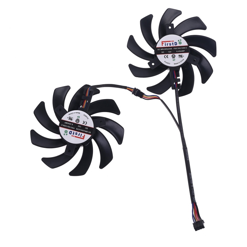 Bt 2pcs 85mm 480 /470Grafis 4Pin 0.35A VGA Cooler Fan Untuk XFX R9 390/390X 8G RX48