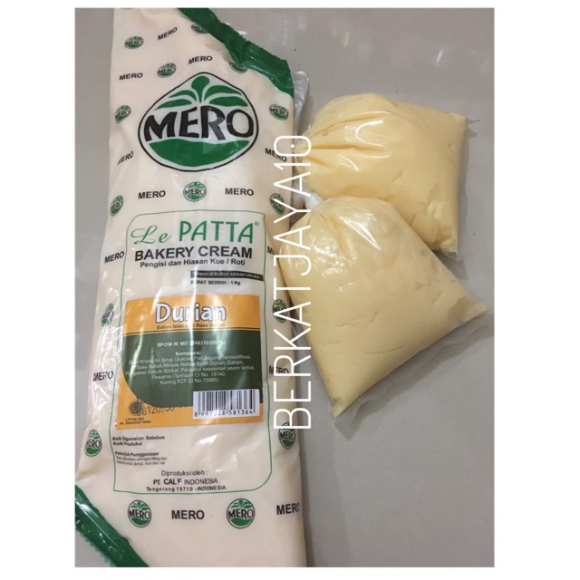 

Mero Lepatta Bakery Cream Durian Filling Topping repack 250gr