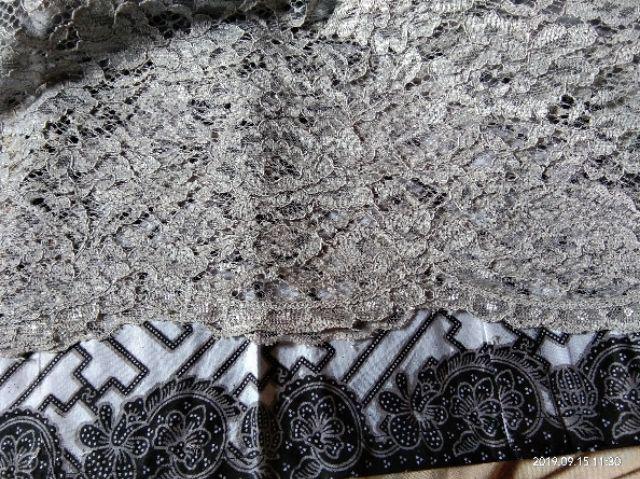 ( Batik Ori 5 Warna ) Couple Batik Monaka Brokat Bunga Pager Selendang