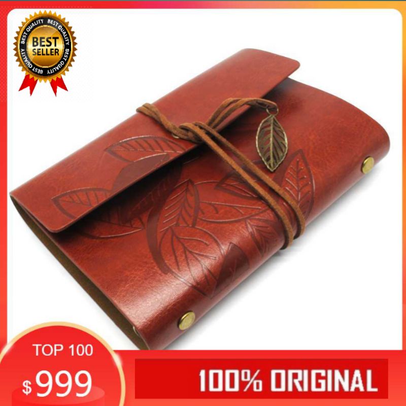 

Buku Catatan Binder Kulit Retro Compass Kertas A5 - Notes Buku Catatan
