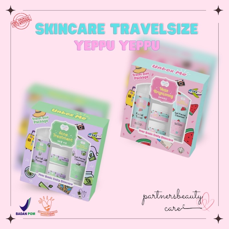 •Beauty• Paket Skincare Yeppu-Yeppu By Kiyowo Travel Size BPOM Halal Paket Skincare Acne Treatment D