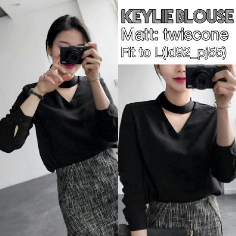 [Keylie RO] Blouse Wanita Twiscont Hitam