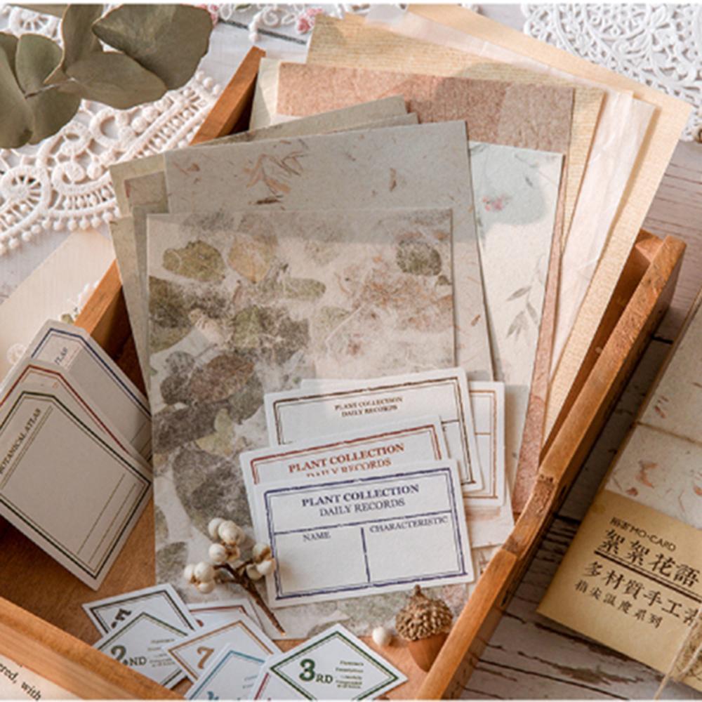 Solighter 30PCS / Pak Kertas Motif Bunga Untuk Dekorasi Scrapbook / Jurnal DIY