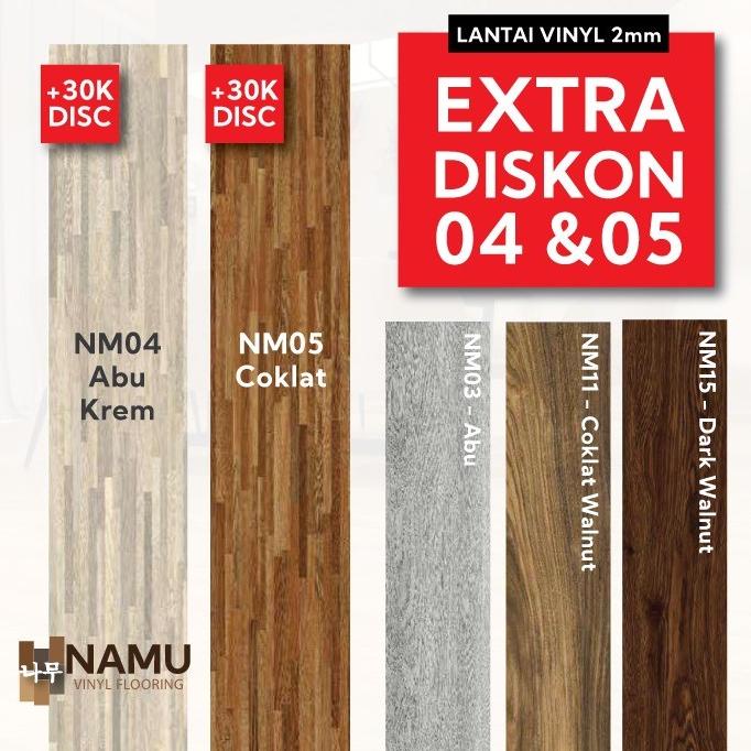 <<<<<] [ REJECT SALE ] Lantai Vinyl 2mm Motif Kayu - PER BOX