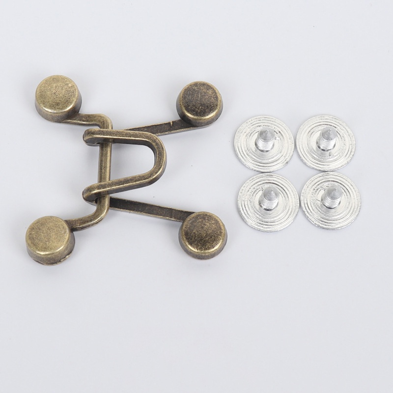 Kancing Jeans Logam Simple Adjustable Kancing Pengait Celana Panjang Jeans Denim Desain Kancing Kait Gesper Denim Bunga Daisy Warna Putih Kait Kait Pengecil Lingkar Pengait Pengecil Pinggang-Copper