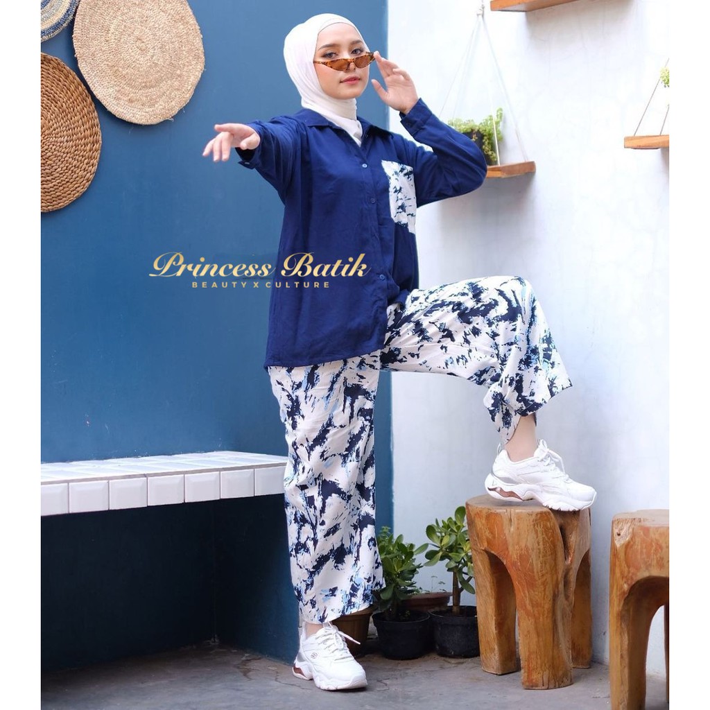 BUSUI FRIENDLY XXXL JUMBO LD 110 VIONA SETELAN CELANA PANJANG SET TIEDYE CANTIK SETELAN TIEDYE SET