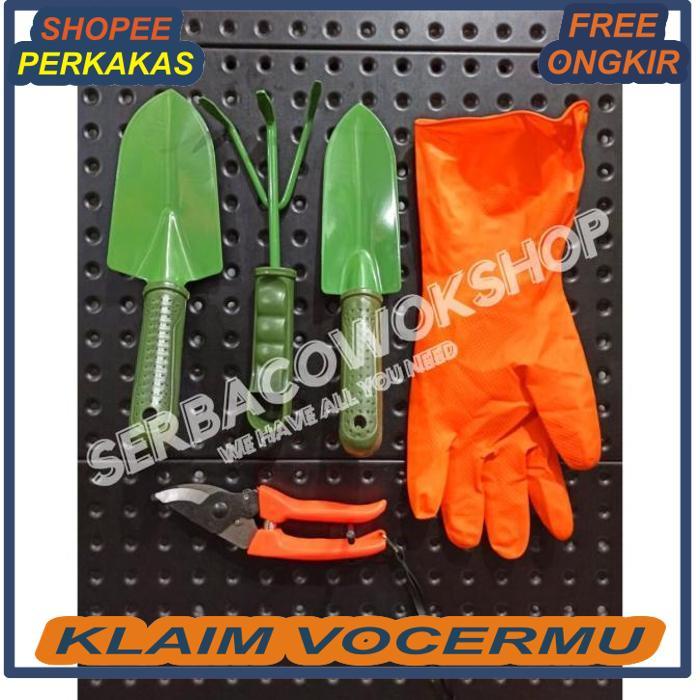 Jual PAKET BERKEBUN SKOP TAMAN SET-GUNTING DAHAN ORANGE-SARUNG TANGAN