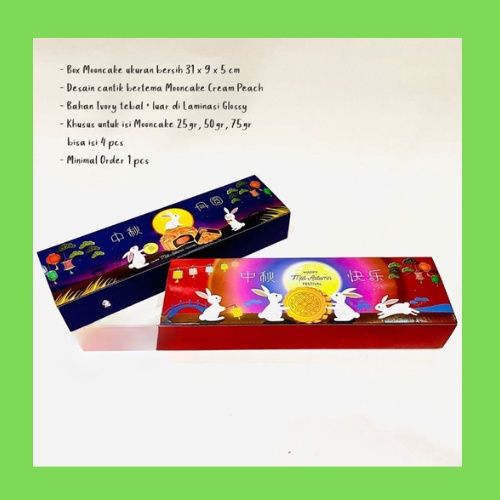 

Kotak Mooncake Box Sliding Hampers Box Dus Kue Bulan Gift Box Kardus Packing Cake Kotak Slop 25g 75g (5pcs)