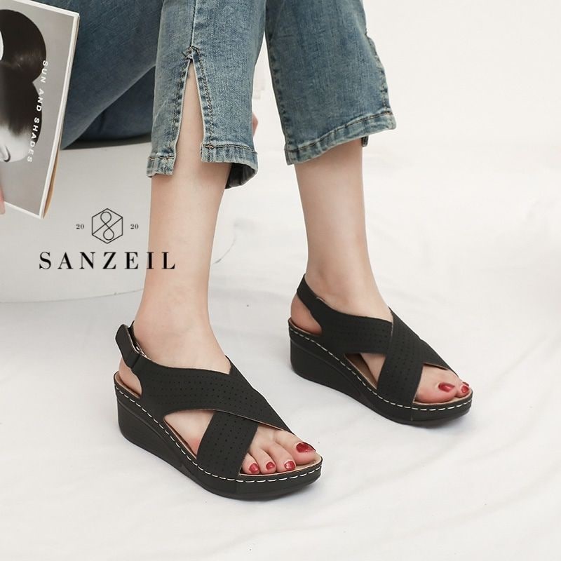 Sendal Tali Wanita GO111 Sandal Welove Wedges