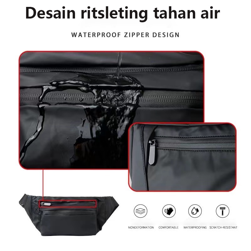 Tas Dada Pria Tas Pinggang Leisure Outdoor Olahraga Tren Naik Sepeda Motor Tas Messenger Tas Kecil Fashion Versi Korea Tahan Air Wanita