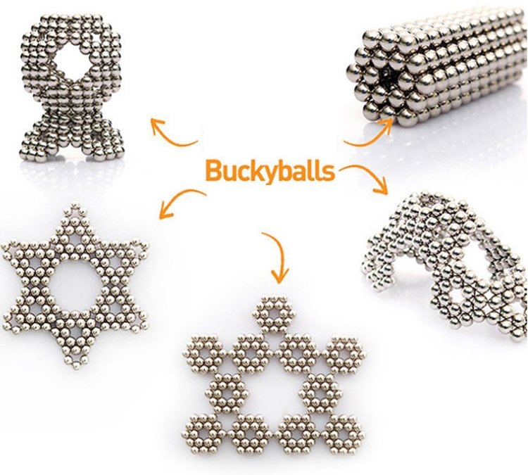 Mainan Bola Magnet 5mm Magnetic Ball Warna Warni Rainbow  216PCS Buckyball - COD