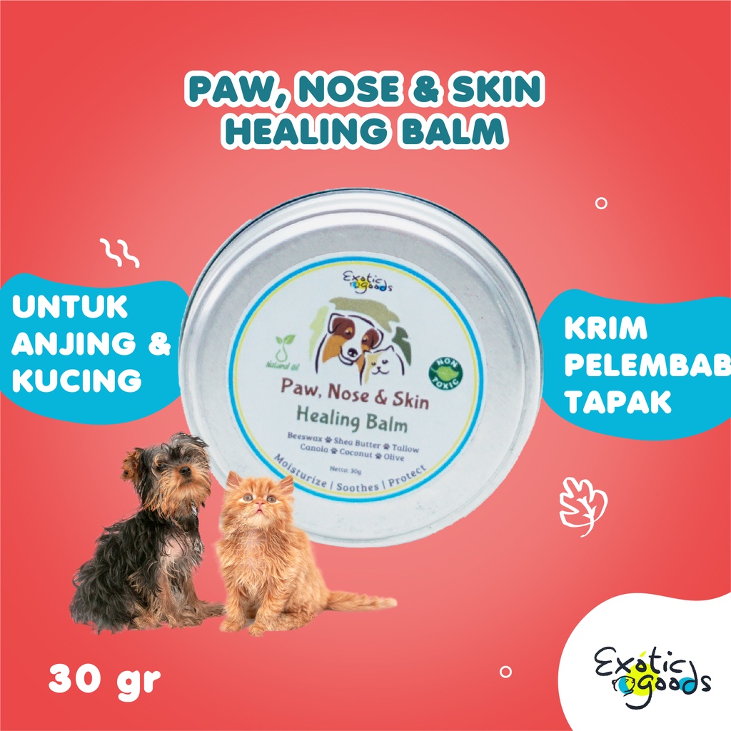 PAW NOSE SKIN HEALING BALM KRIM PELEMBAB TAPAK ANJING KUCING PET BALM KRIM HEWAN PELEMBAB KAKI