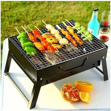 Portable Barbeque Grill Alat Pemanggang Sate Ayam Ikan Jagung Alat Bakar Panggangan