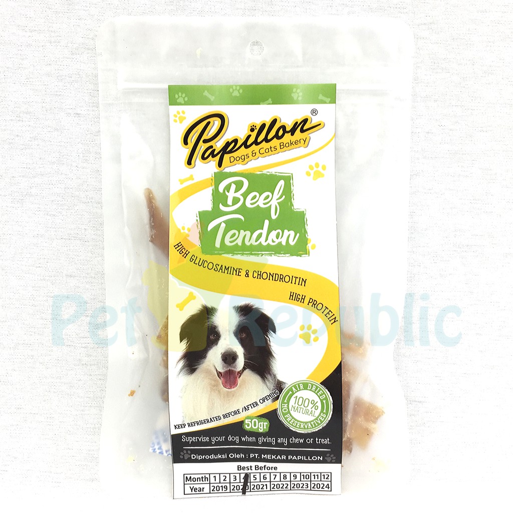 

Pet Republic Dog Snack PAPILLON Air Dried Beef Tendon 50gr