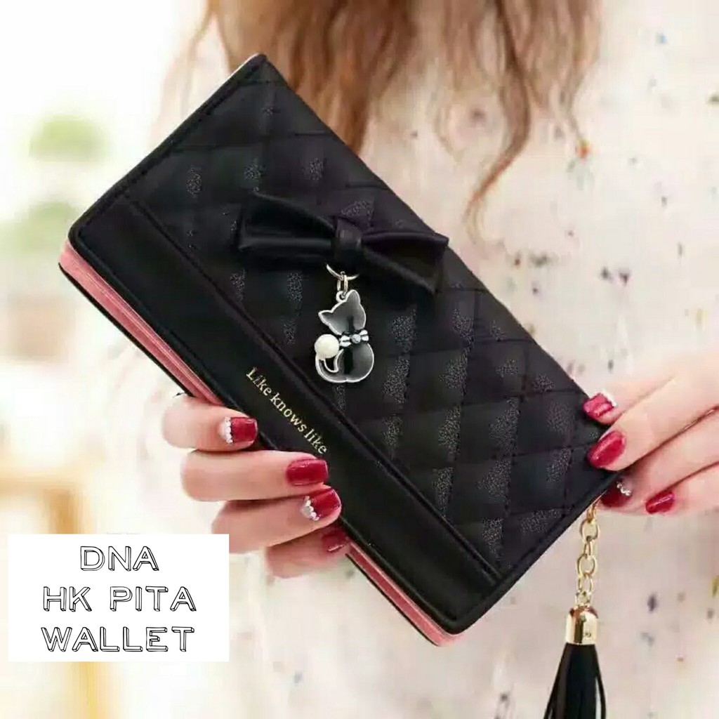 A1 Promo Dompet Wanita Lucu Elegan Bahan Taiga Ukuran 19x9 Warna Ungu | MORYMONY DOMPET NONAME