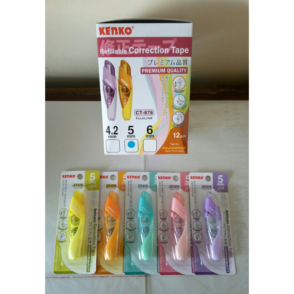 

Refill Tipex Tombow - Correction Tape - Tipex Kenko Kenko Fujiline Refillable Correction Tape Ct-878