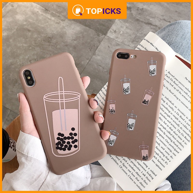 Casing Soft Case TPU Gambar Milk Tea Boba Lucu [TOPICKS] [COD] [Gratis