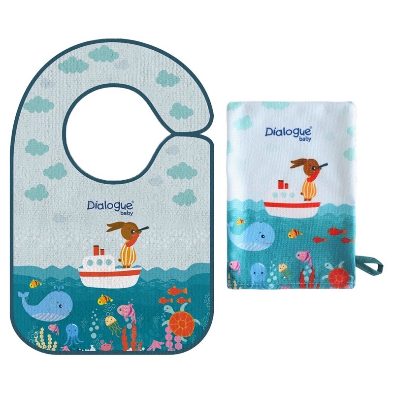 Dialogue Aday Bib Bayi Waslap Set Kain Tubuh Lap Lembut Microfiber 2pc