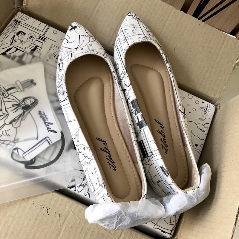 Ittaherl Joy Mules Pointy Cloud Ink Size 39 harga itta