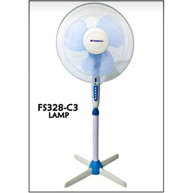 KIPAS ANGIN BERDIRI KAKI SILANG/STAND FAN 16&quot; MATSUNICHI C3 + LAMPU