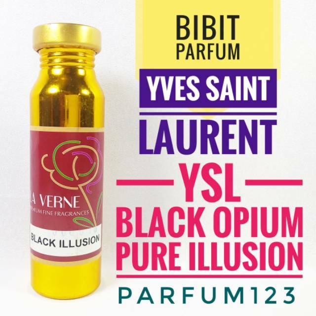 Paling laris  parfum YSLL Black Opium Pure Illusion - black illusion 100ml segel by la verne
