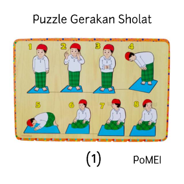 Puzzle Gerakan Sholat Mainan Edukatif Anak Sertifikasi Sni Shopee Indonesia