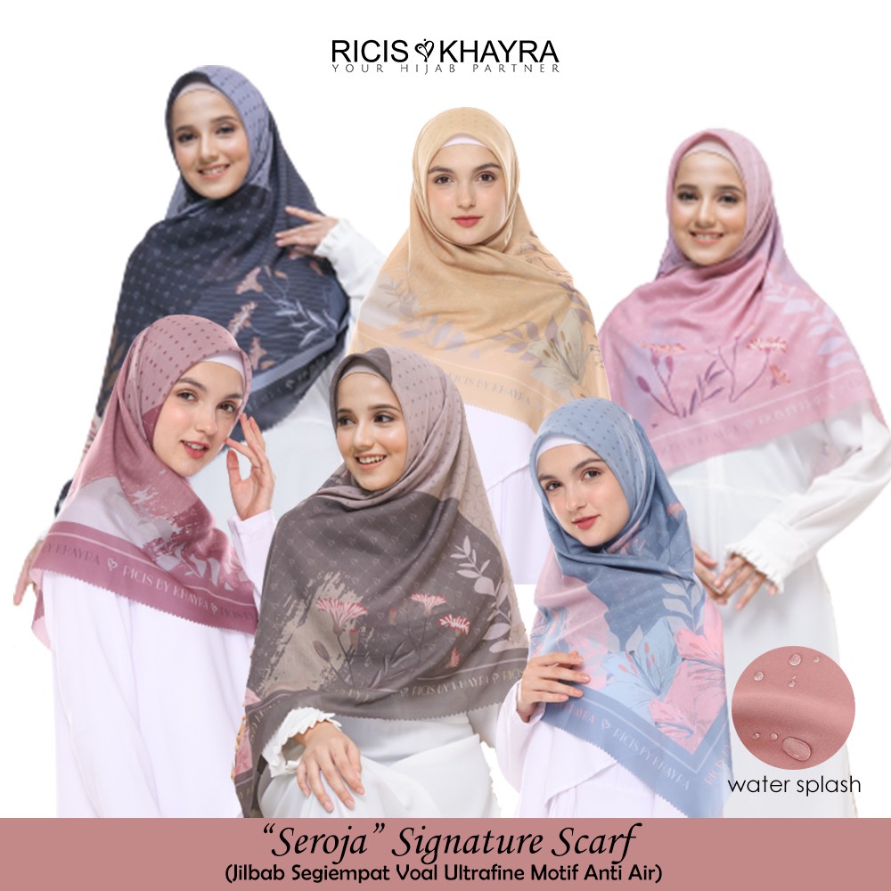 Ricis by Khayra SEROJA Scarf - Hijab Anti Air Terviral -  Ultrafine WaterResist Voal Signature