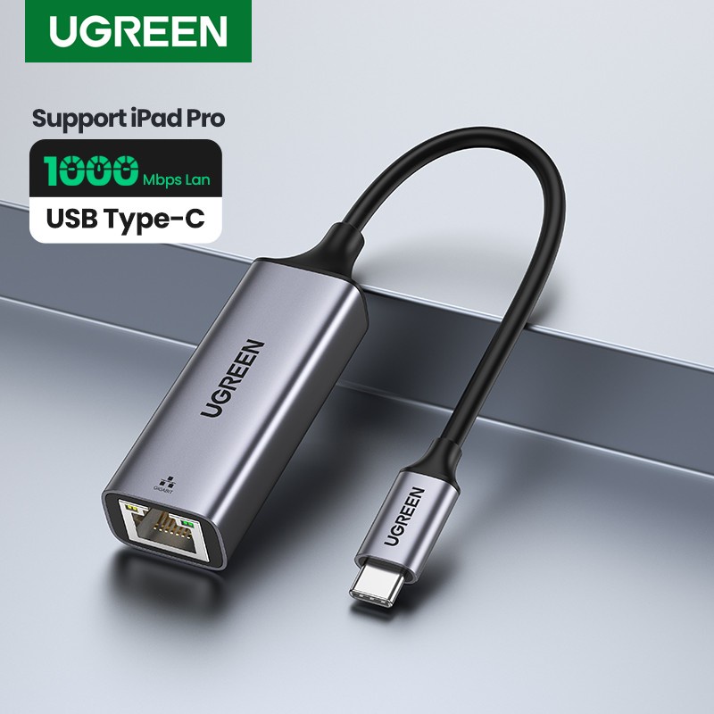 UGREEN Kabel Adaptor Adapter Converter USB Type C To Ethernet RJ45 LAN Internet Komputer Laptop 50737