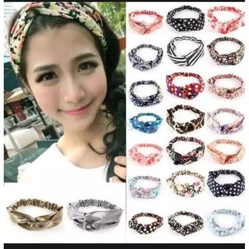 Bandana headband Silang Soulmate Chibbi /Bando Silang Fashion Korea Style Bandana