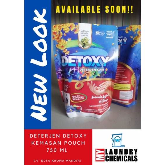 detoxy, detergent cair pencerah warna by YPL kemasan 750 ml