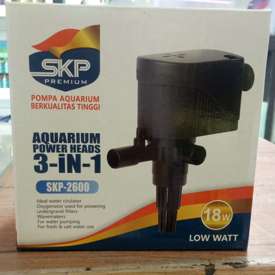 SAKKAI PRO SKP PREMIUM SKP 2600 POMPA AQUARIUM KOLAM LOW WATT 2100 LH 18W 18 WATT