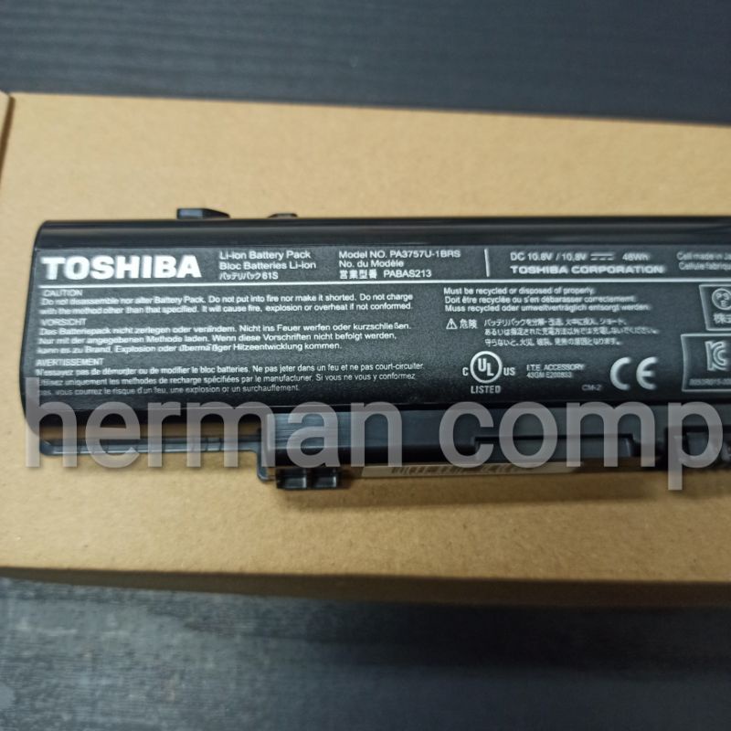 Original Baterai Toshiba Qosmio F60 F750 T751 F755 T851 F6010V PA3757U-1BRS