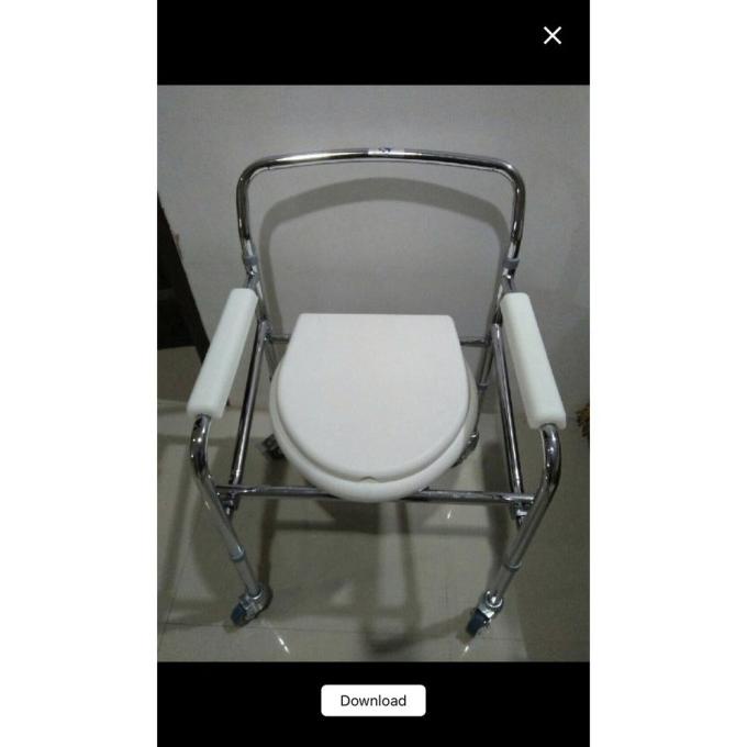 [Cod] Comode Kursi Bab Sella Commode Chair Bisa Lipat Dengan Roda