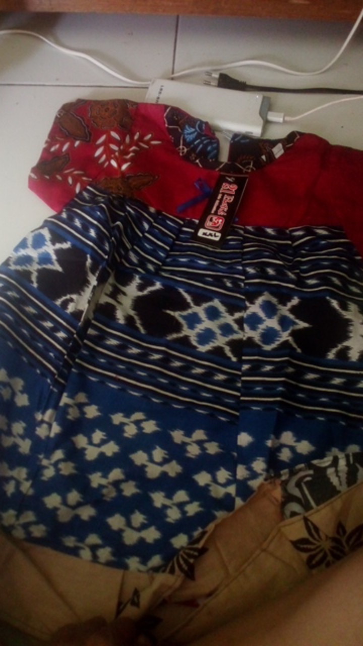 A-line Dress Katun Anak, Dres Batik Anak