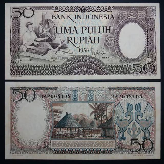 Uang Kuno 50 Pekerja 1958